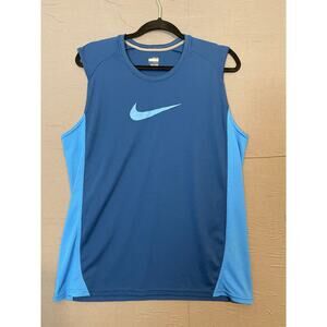Nike Dri Fit Tank Top Size M Blue Swoosh